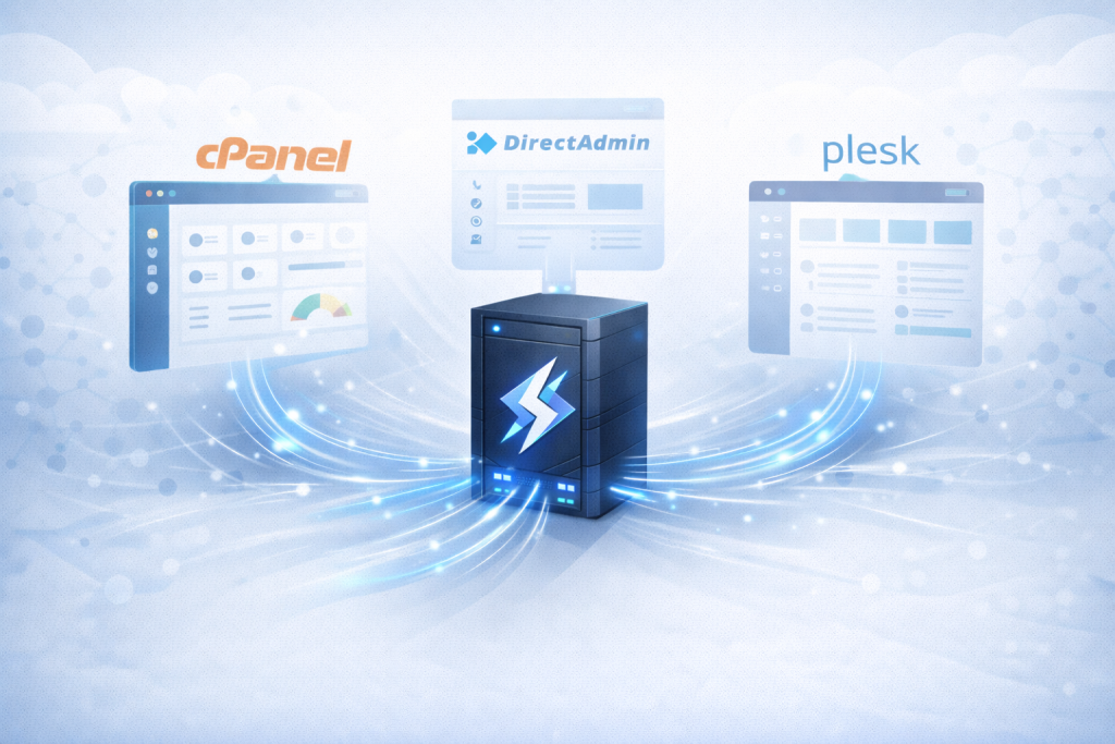 LiteSpeed web server integration with cPanel, DirectAdmin, and Plesk hosting control panels