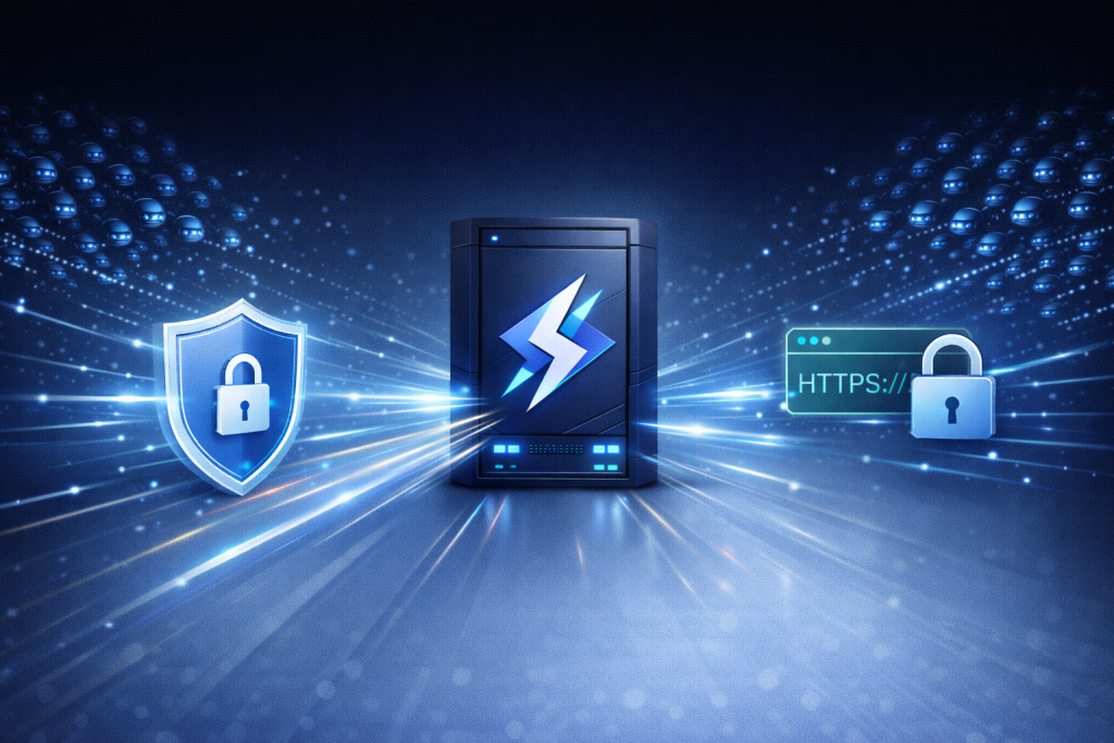 LiteSpeed web server security features including DDoS protection and optimized SSL handling